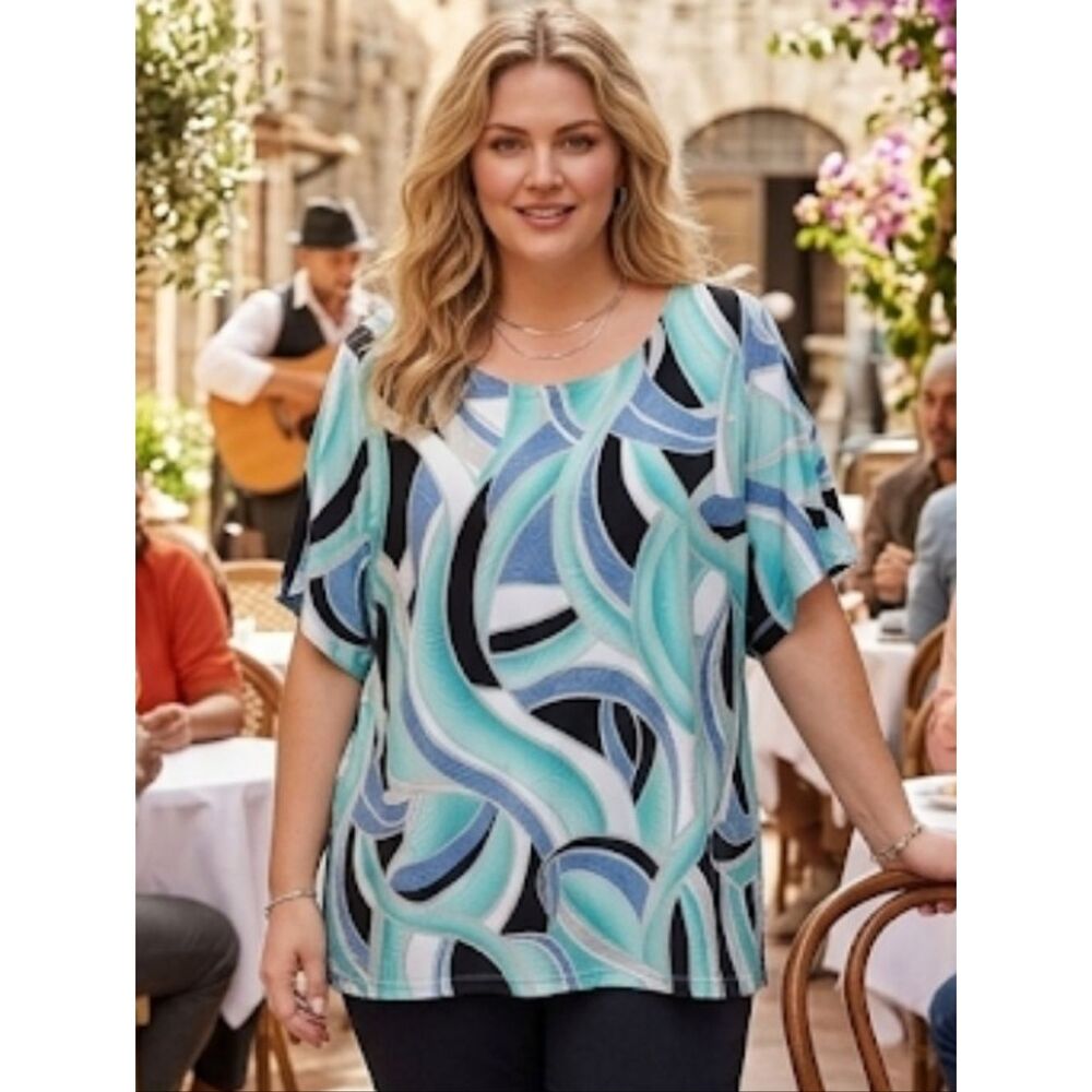 Alexa Rae Top Size 3X Multi-color